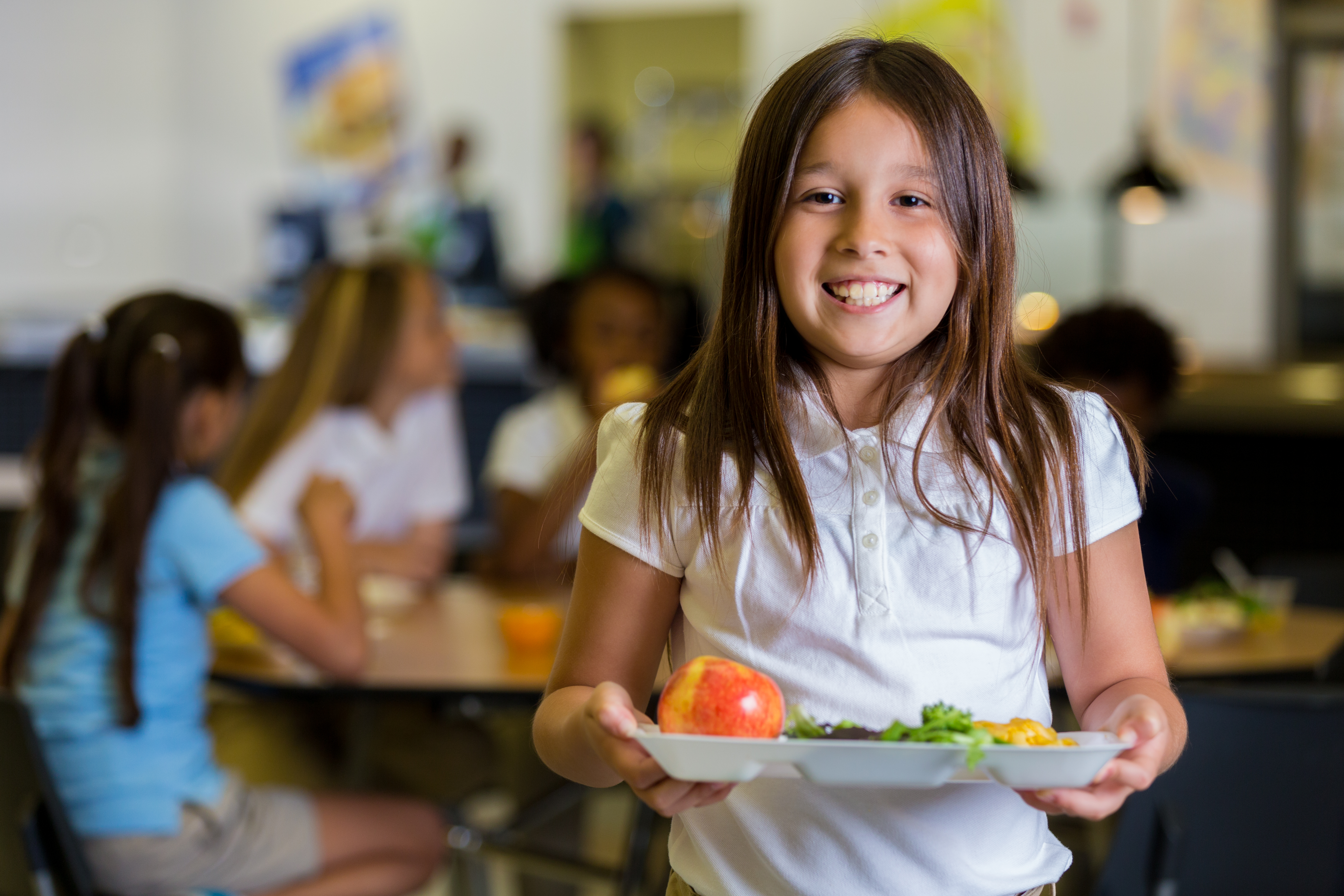 Child in cafeteria 